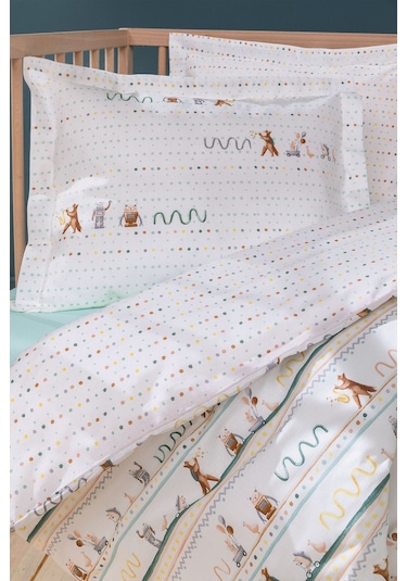 Yataş Mini Nutta Bebek Ranforce %100 Pamuk Nevresim Takımı - Adaçayı