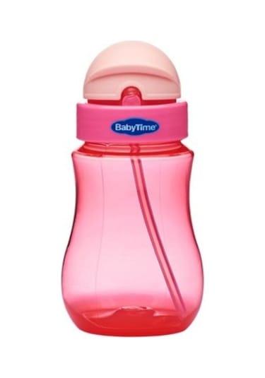 Babytime Bt500 Renkli Pipetli Bardak - Pembe