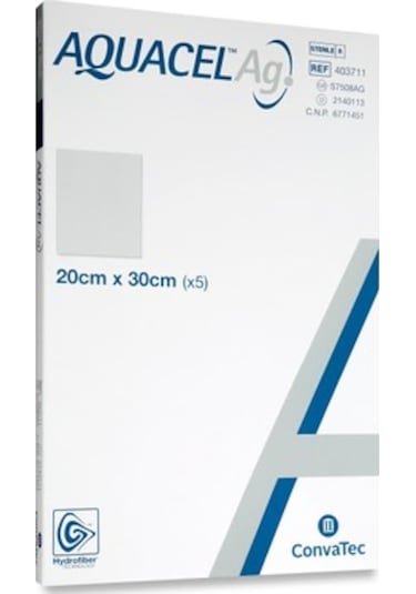 Convatec Aquacel Ag Alginate Gümüşlü Yara Örtüsü 20 x 30 CM