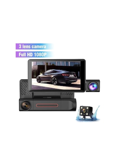 Navigold Ds-413 Full Hd 1080p Araç İçi Dvr Kamera 3 Kameralı