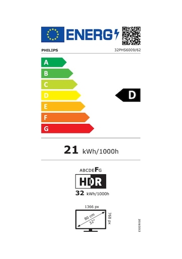 Philips 32PHS6009/62 32" HD Uydu Alıcılı Smart LED TV