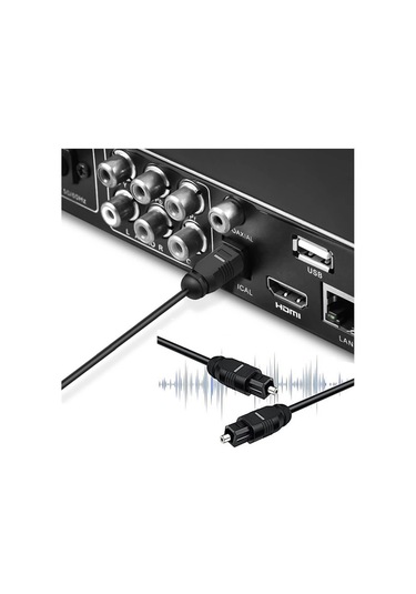 1 Metre Dijital Fiber Optik Ses Kablosu Toslink Kablo