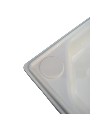 Üçgen Evye Lavabo. Tekne Evyesi. Karavan Evyesi. Beyaz 30x30cm