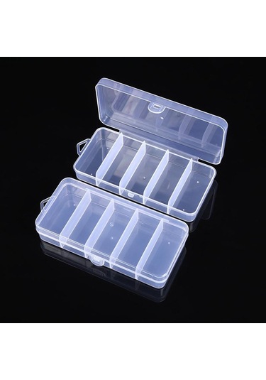 Boncuk Takı İçin Taşınabilir Şeffaf Plastik Saklama Kutusu Bölme Konteyner