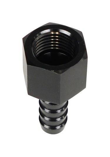 Mufunye Siyah Alüminyum 6an 3/8 İç Vida Döner Boru Ucu Bağlantısı - Düz Tip