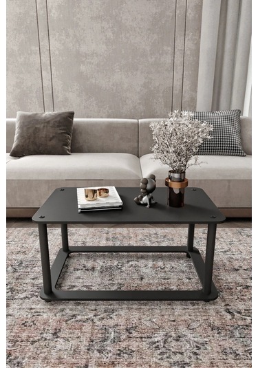 Hole Dikdörtgen Orta Sehpa Siyah Siyah