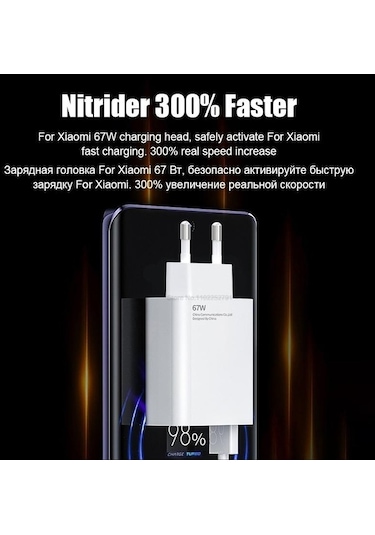 Supermarket1 67w Hızlı Şarj Cihazı, 1 Metre Eu Kabloyla Eu Charger 1m Cable