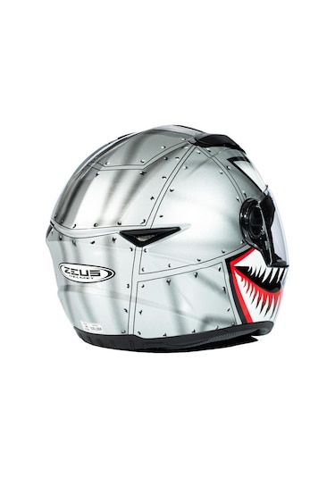 Zeus Zs-811a Al-38 Slv Black Motosiklet Kaskı
