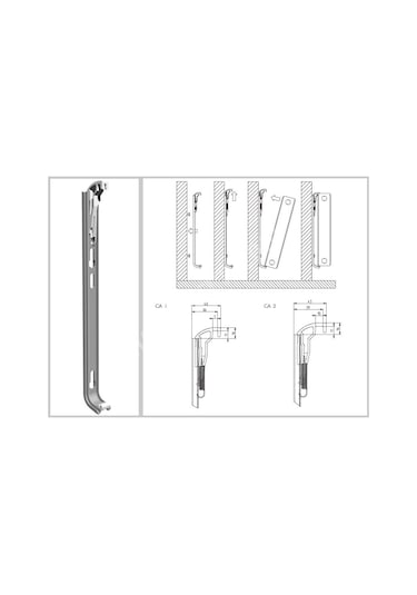Yaylı Radyatör Konsolu - 40 Cm Yükseklik Panel Için Montaj Askısı