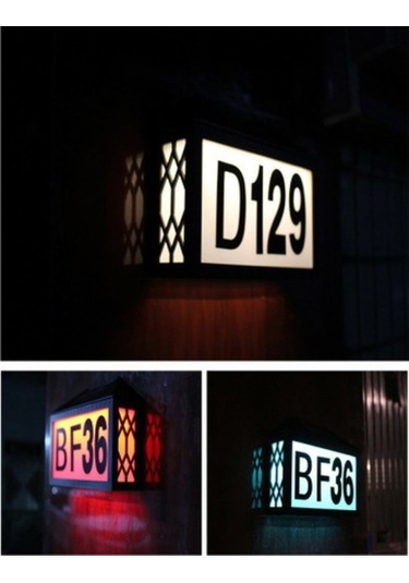 Novahub Yenilikçi Güneş Enerjili Ev Numarası Işığı Beyaz Işık