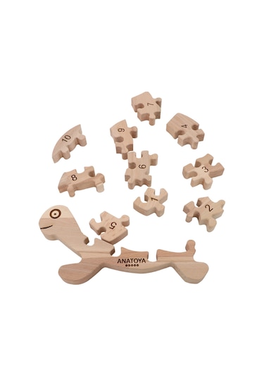 Ahşap Kaplumbağa Puzzle - Anatoya