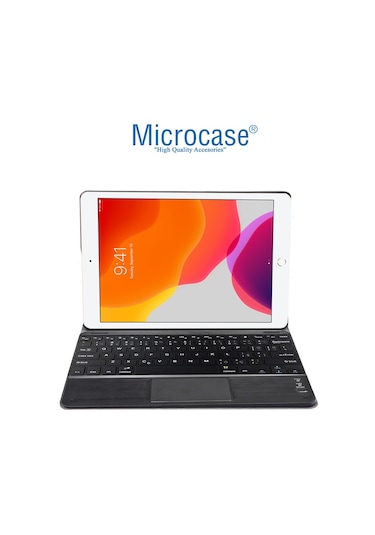 Apple Uyumlu iPad 7.Nesil 10.2" 2019 Bt Touchpad Klavyeli Standlı Kılıf - Bkk5