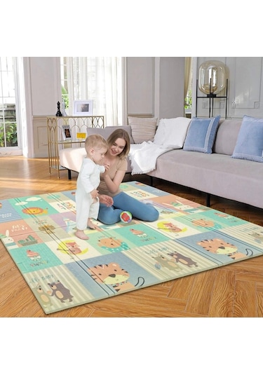 Forest City Katlanabilir Oyun Matı Oyun Halısı 150 x 180 x 1 CM