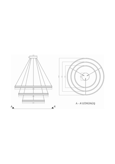 Tra61903 Eco Ø100 Cm Led Avize Sarkıt Neptun