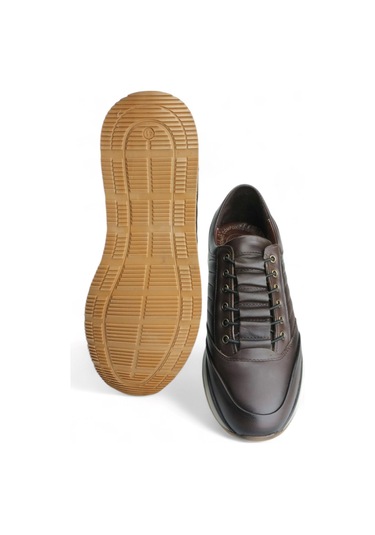 5095 İç Dış Hakiki Deri Ortopedik Ultra Rahat Şık Erkek Ayakkabı Kahverengi