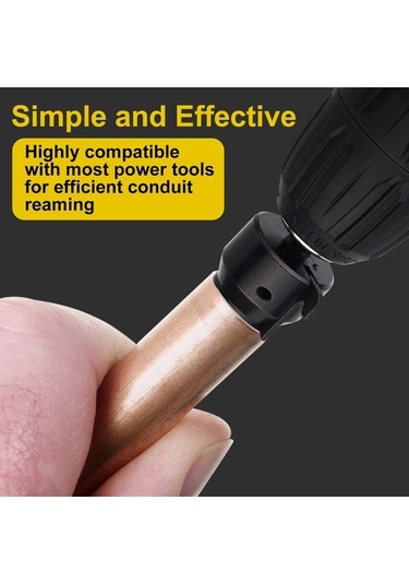 Dancemonkey Dayanıklı Emt Boru Eğeleme Aleti - Hızlı Delme Çözümü 1/2, 3/4, 1 İnç Borular İçin