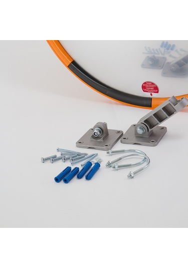 Otopark Çıkış Aynası Trafik Ayna Direği Seti Trafik Güvenlik Aynası 80 Cm Ve 2.5m Ayna Direği