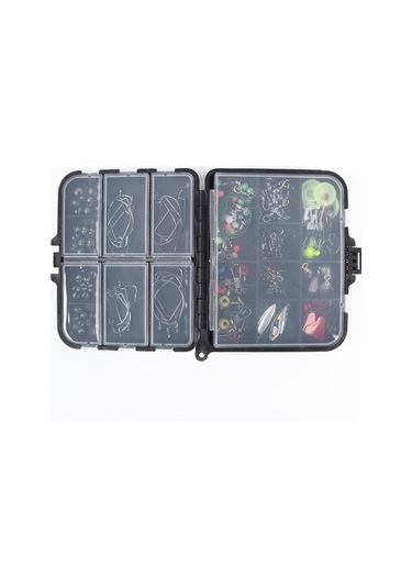 Novahub Balıkçılık Seti, Metal + Plastik, 310g, 12x9.5x3cm, 4x Kurşun Ağırlık, 10x Dönen Fırdöndü