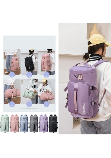 Çok Fonksiyonlu Seyahat Sırt Çantası Büyük Kapasiteli Taşınabilir Davul Çantası Spor Çantası Mavi