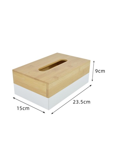 Homyl Dresser Masa Için Mendil Kapak Konteyner Peçete Beyaz Beyaz