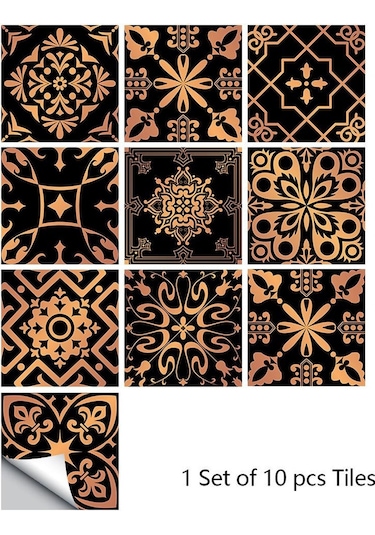 Yeşil 10 Adet Retro Desen Mat Yüzey Fayansları Etiket Transferleri Kapakları Mutfak Ban Zemin Dayanıklı Duvar Sticker Dğ. 56865532 Diğer