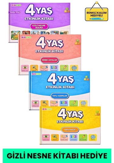 4 Yaş Etkinlik Seti 4 Kitap Bir Arada