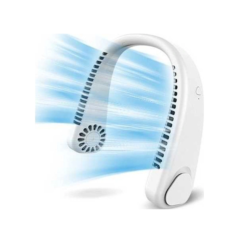 Tongxida Asılı Boyun Fanı Taşınabilir Tembel Yapraksız Asılı Metal Renk Model Beyaz
