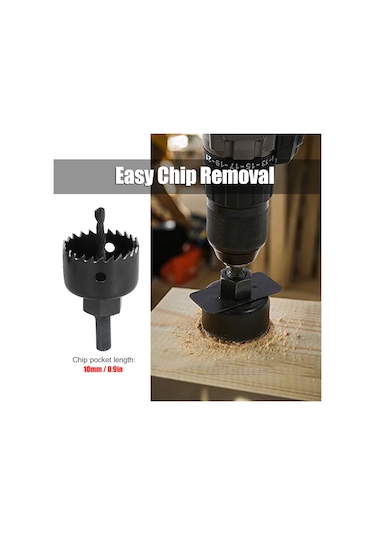 Qingmipy M42 Çelik Delik Açıcı Seti 6 Parça - Metal, Ahşap, Plasterboard, Pvc Ve Plastik İçin Hızlı Temiz Kesim, Siyah