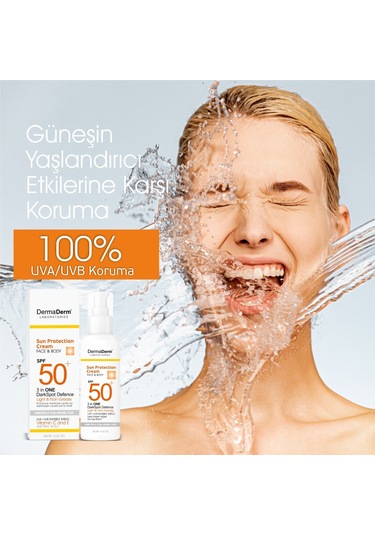 Dermaderm Leke Karşıtı Yüz ve Vücut Güneş Kremi SPF50+ 100 G