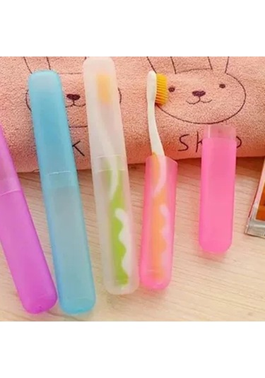 Sones Taşınabilir Seyahat Diş Fırçası Tutucu Kılıf Tüp Mini Açık Hava Yürüyüş Nefes Alabilir Diş Fırçası Kutusu Rastgele Renk