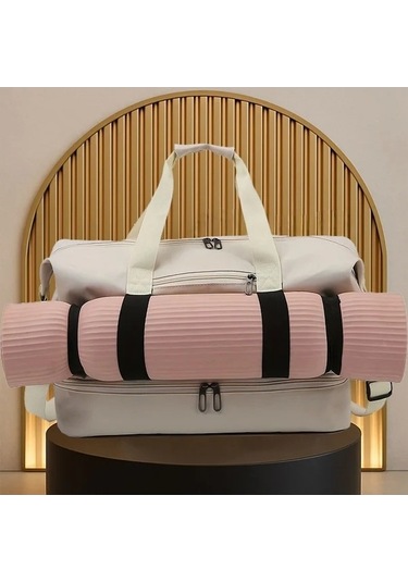 Sandwich Dayanıklı Ordu Yeşili Spor Çantası - Fermuarlı Bölmeler - Haki Yeşili Haki