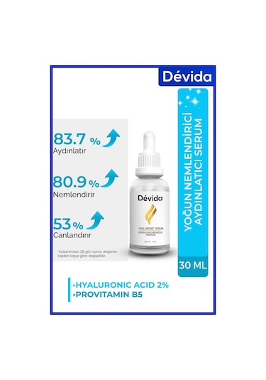 Devida Nemlendirici Aydınlatıcı Hyaluronique Premium Serum Aura Series A250 30 ML