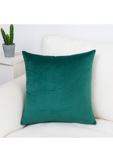 Aubyhe Yeşil Pilli Yastık Kılıfı 45x45 Cm - Kaliteli Kadife - Ev Dekoru - Oeko-tex/grs/bcı Onaylı - Yastık İçeriği Yok Diğer