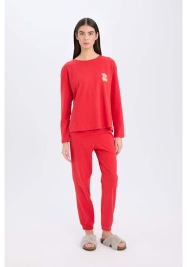 Defacto Fall İn Love Yılbaşı Temalı Pijama Takımı Uzun Kollu Üst Esnek Belli Uzun Alt D2290ax24wnrd59 Kırmızı Defacto Fall İn Love Yılbaşı Temalı Pijama Takımı Uzun Kollu Üst Esnek Belli Uzun Alt D2290ax24wnrd59 Kırmızı