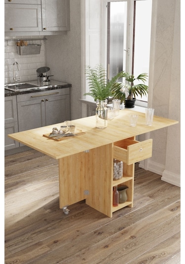 Dekorfim DF01102AC Pratik Katlanır Masa Mutfak ve Yemek Masası