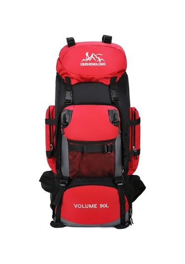 Silkroadselect Su Geçirmez Büyük Kapasiteli Sırt Çantası Spor Seyahat Çantası Yürüyüş Dağcılık Çantası 3www5v Kırmızı