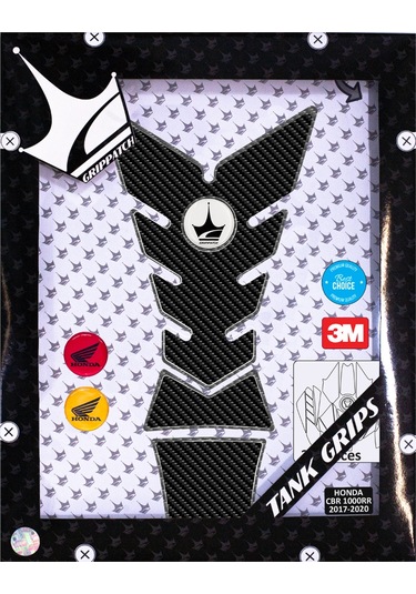 Honda Cbr1000rr 2017-2020 İle Uyumlu Kaydırmaz 6d Karbon 30 Parça Tank Pad Seti Gc73 KARBON