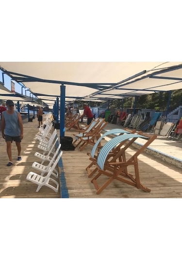 Morilu Bahçe Brandası - Yüzde 95Lik - Krem - Şeritli Halkalı