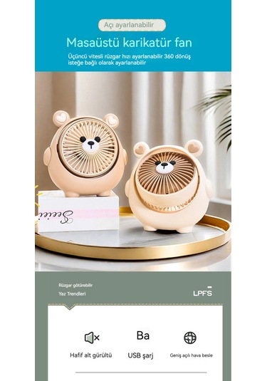 Spring Küçük Fan Mavisi Tutan Sevimli Panda 1