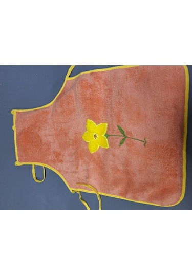 Peluş Mutfak Önlüğü / Su Geçirmez Pembe / Yeşil Turuncu Sarı