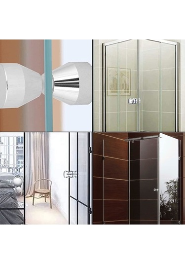 Adet Duş Kapısı Kolu, Duş Kapıları, Cam Kapılar, Balkon Kapıları Ve Yatak Odası Kapıları İçin Gümüş Alüminyum Alaşımlı Duş Kapısı Topuzu