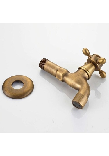 Novahub Suntek Antik Pirinç Bahçe Çamaşır Makinesi Su Dokunu Musluğu, Estetik Ve Fonksiyonel Pirinç B