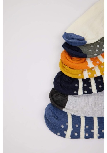 Defacto Erkek Bebek Kaydırmaz Taban 7li Pamuklu Uzun Çorap D2686a5nskr1 Çok Renkli