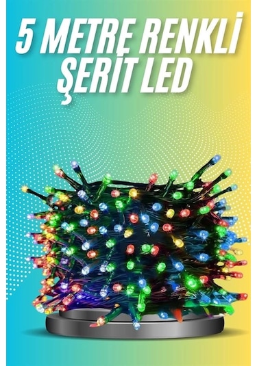 Bfs 5 Metre Renkli Led Işık Her Ortama Uygun Dekoratif Aydınlatma Çok Renkli