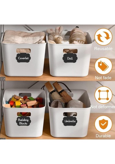 Suntek 10x Depolama Sepetleri Kutu Etiketleri Pvc Sepet Ofisler Siyah