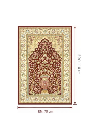 Lüks Dijital Baskılı Yumuşak Diz Acıtmayan Seccade Çok Renkli