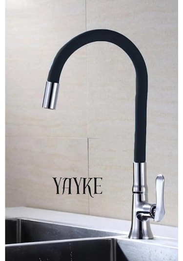 Yayke Siyah Renkli Oynar Başlıklı Musluk Batarya Başlığı Kobar