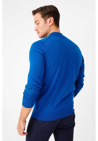 Desen Triko Erkek Basic Yarım Balıkçı İnce Triko Kazak 02421604 Saks