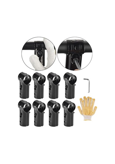 Suntek 8 Adet T Boru Kelepçesi Bağlantı Aksesuarları Anahtar