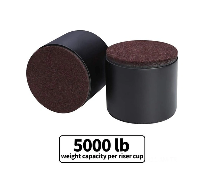 Fortunelane 4 Adet Siyah Ayaklık Seti, 60x52mm, Dayanıklı Karbon Çelik, Ev Süpürgeleri İçin İdeal